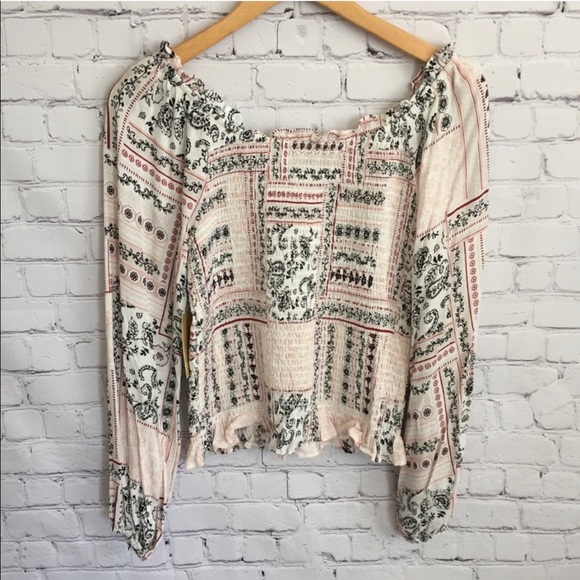 American Rag NWT Poet Sleeve blouse top x small - Picture 7 of 7